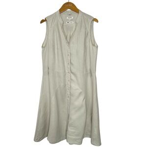 Malvin Linen Sleeveless Button Front Dress XL‎